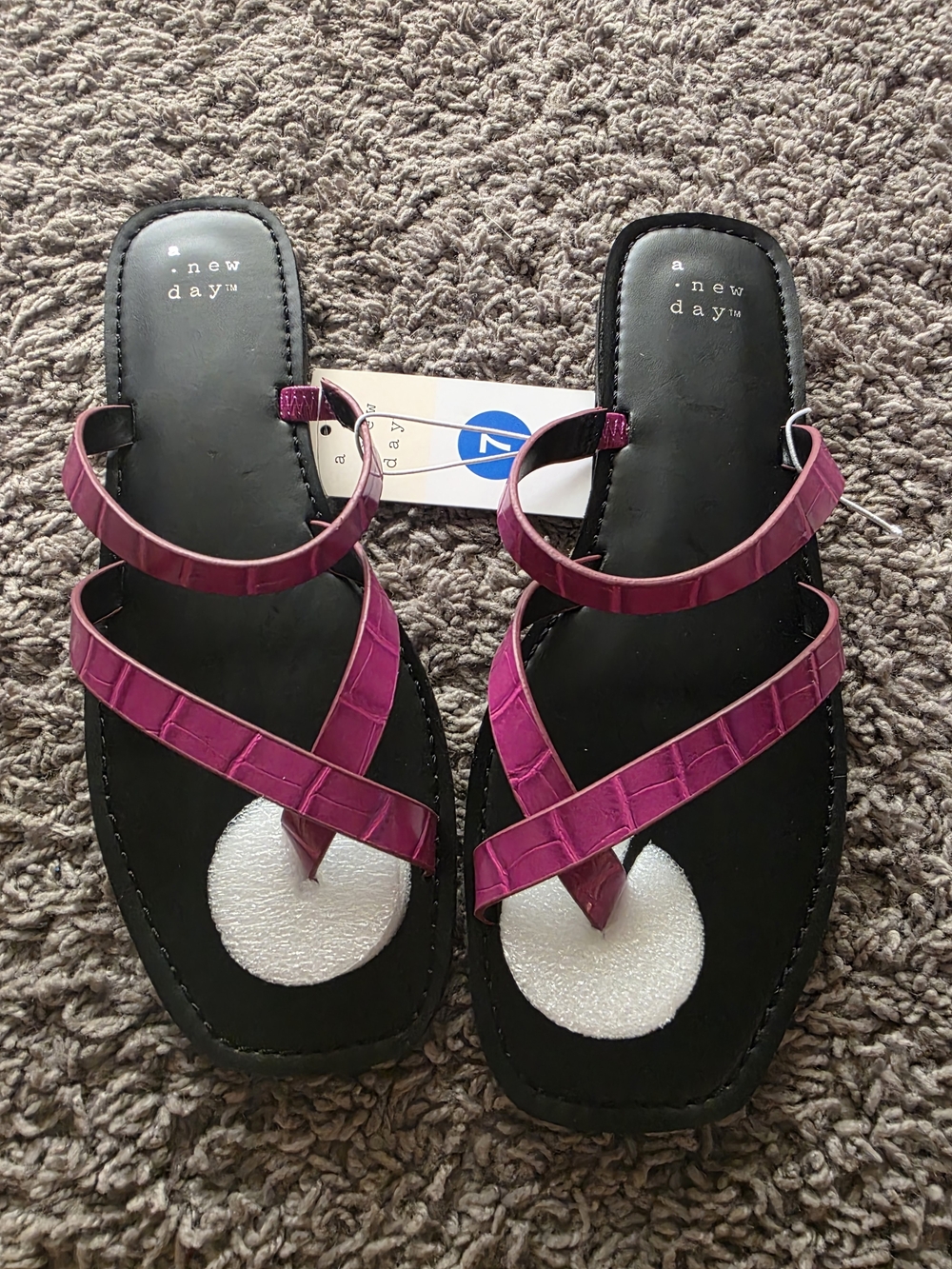 Forever 21 Women's Magenta Crisscross Strap Sandals